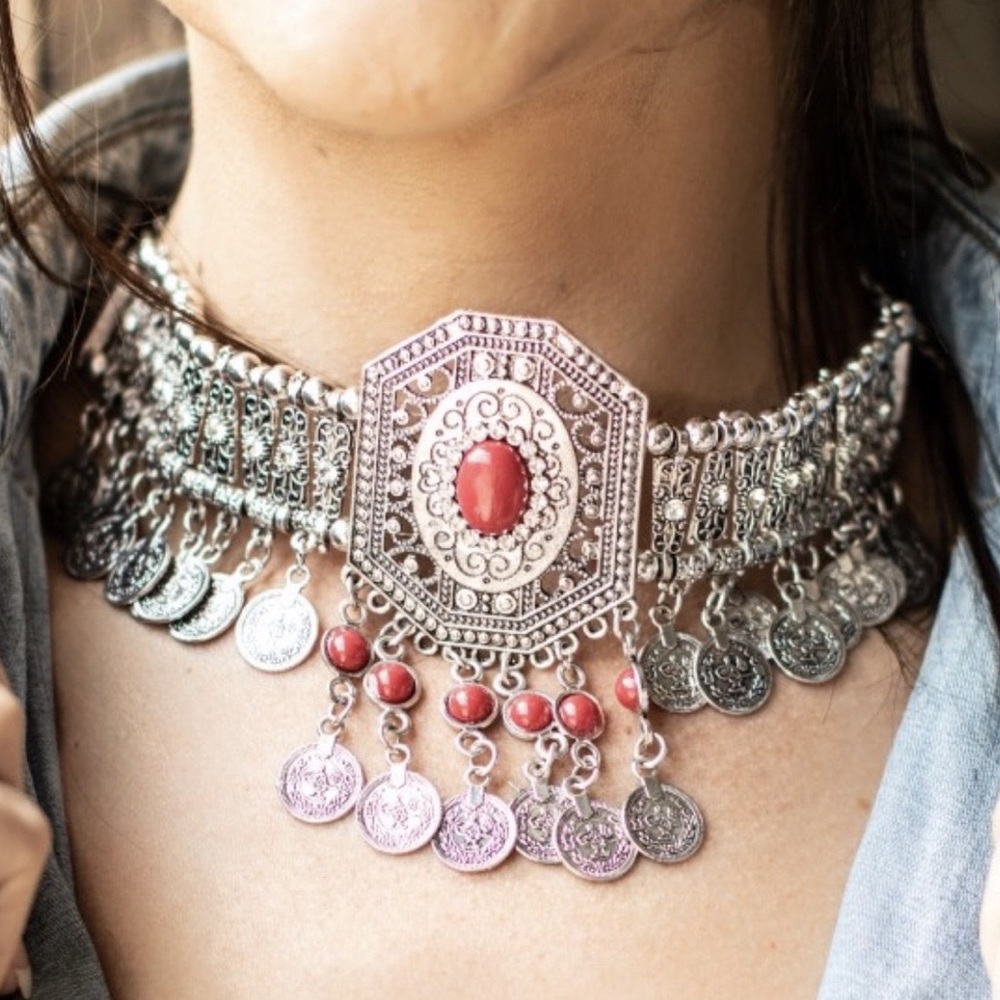 Silver Coin Choker